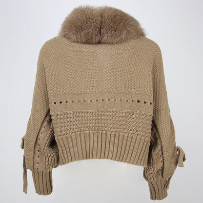 Puffera | Luxuriöser Wintermantel für Damen mit edlem Fuchsfellkragen