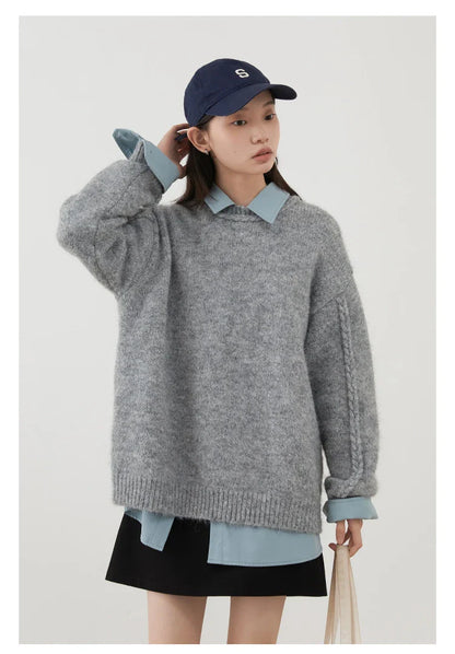 Gerippter Twist-Pullover aus Strick für Damen | Solstice™