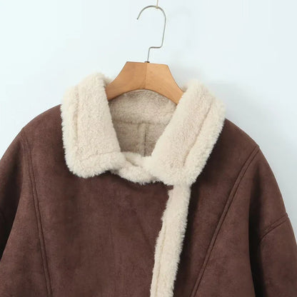 Lena | Modische Oversize-Lammfelljacke für Damen