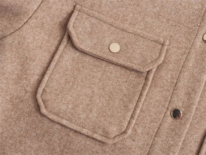 Aurora | Klassische Hemdjacke aus Wollmischung