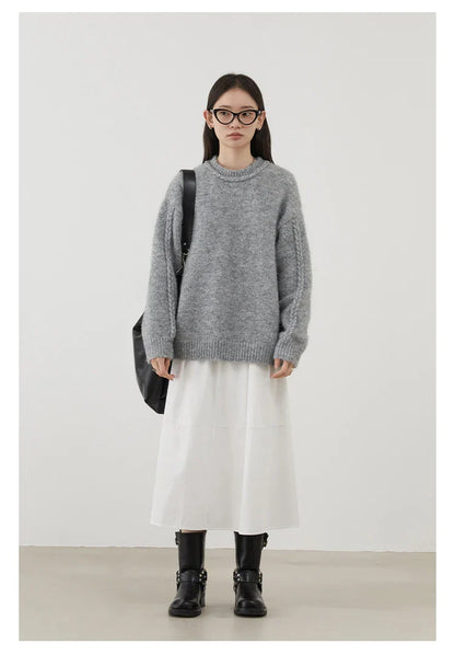 Gerippter Twist-Pullover aus Strick für Damen | Solstice™