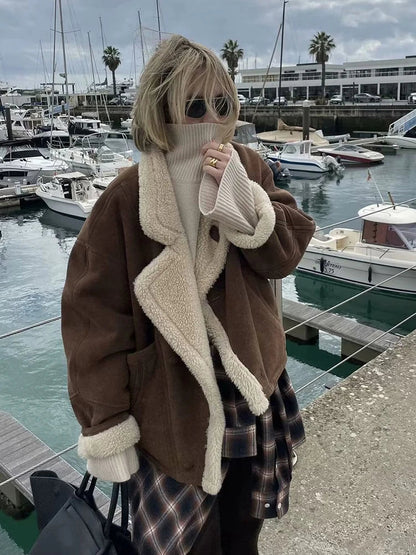 Lena | Modische Oversize-Lammfelljacke für Damen