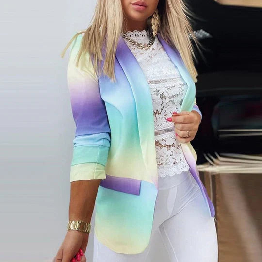 Aura | Chic Tie-Dye Blazer für Frau