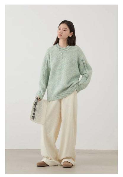 Gerippter Twist-Pullover aus Strick für Damen | Solstice™