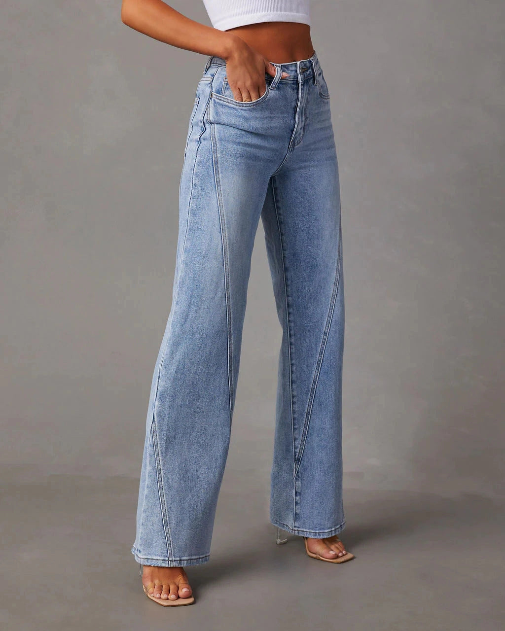 Warmix | Elegante Jeans in antikem Design mit hoher Taille