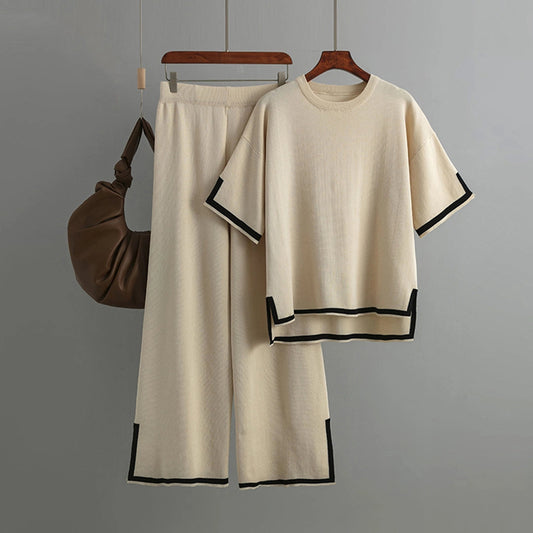 Lama - Kurzarmpullover und Rock – Sommer Loungewear