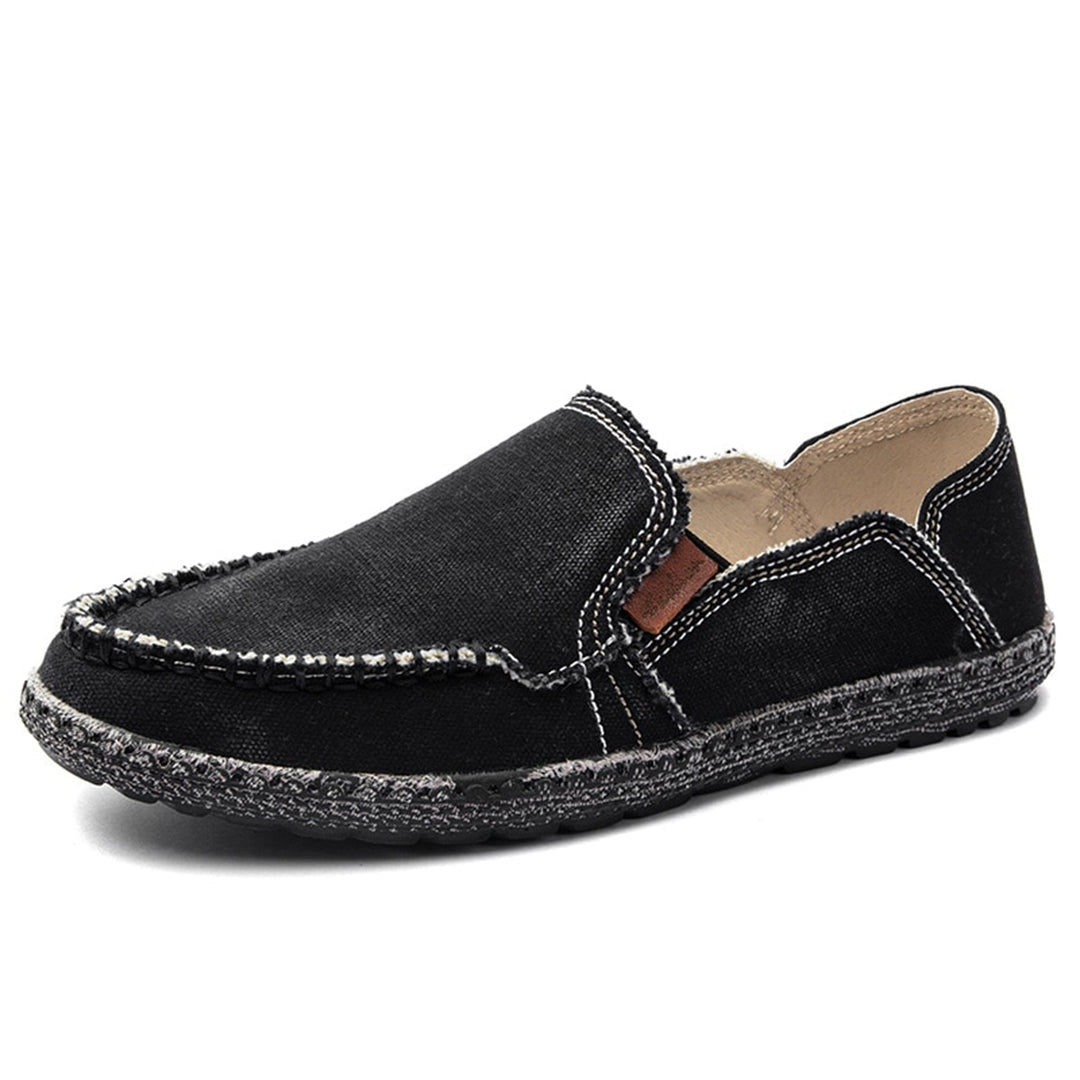 ChicTweed Damen Loafers - Schwarze Textur Slipper