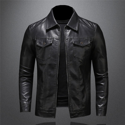 Emberly | Schwarze Herren Motorrad-Lederjacke für robusten Stil