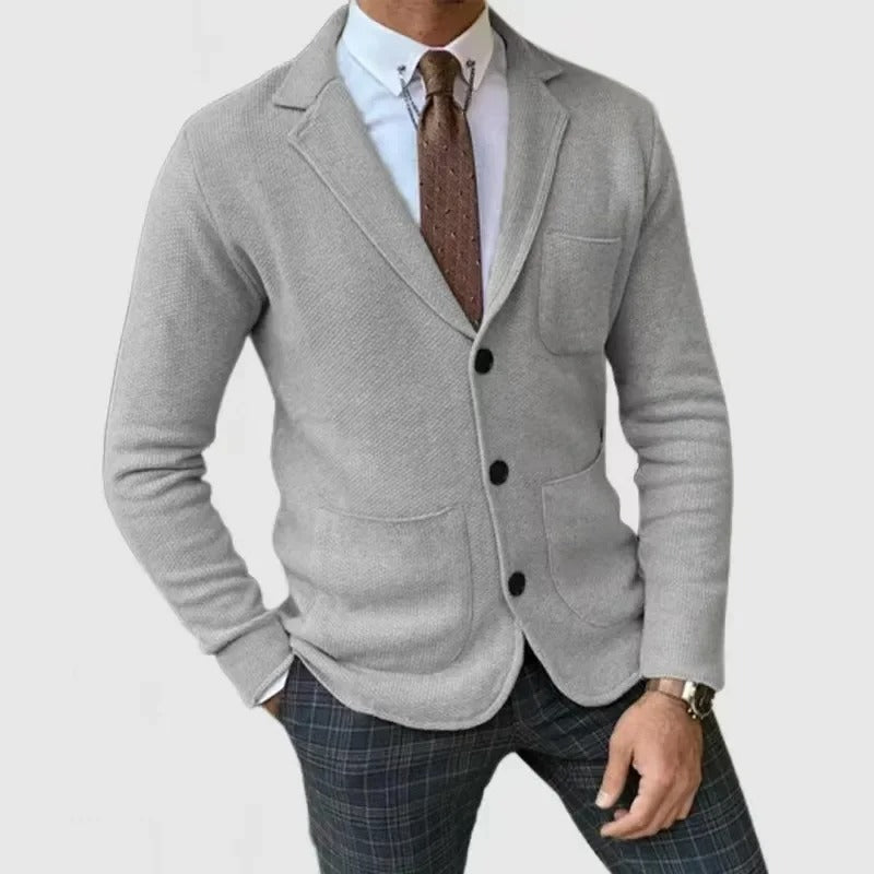 Cardivine | Eleganter Herren-Cardigan mit Reverskragen und Knöpfen