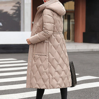 ArcticWrap | Lange wattierte Daunen-Winterjacke