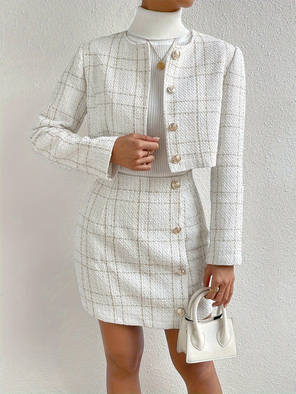 CheckGlam | Eleganter Karomuster-Anzug für Damen