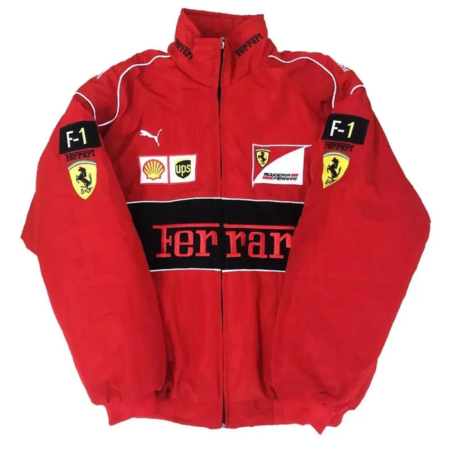 Comfry | Unisex Vintage Rennjacke im Ferrari-Stil