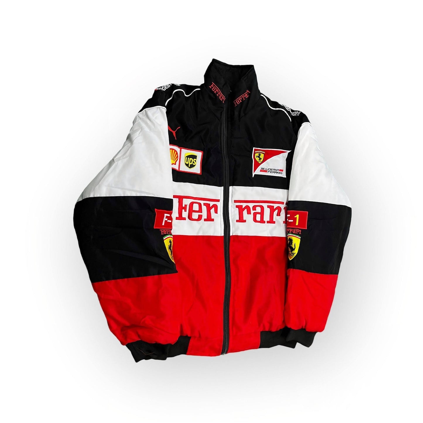 Comfry | Unisex Vintage Rennjacke im Ferrari-Stil