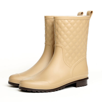 Rallye | Wasserdichte, karierte Gummistiefel für Damen