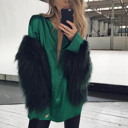 Lunara | Luxuriöse Zottelige Pelzjacke für Damen