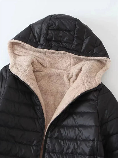 Fleecora | Fleecegefütterte Kapuzenjacke