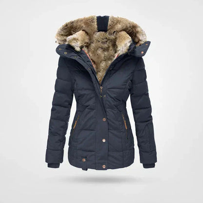 Jovelle | Warm gefütterte, wasserdichte Winterjacke mit Kapuze für Damen