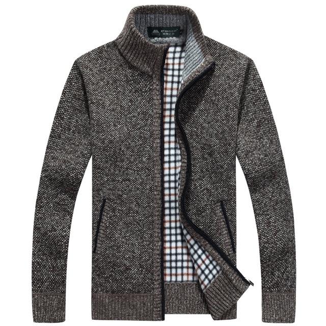 SnugCraft | Herren Strickjacke mit Fleecefutter