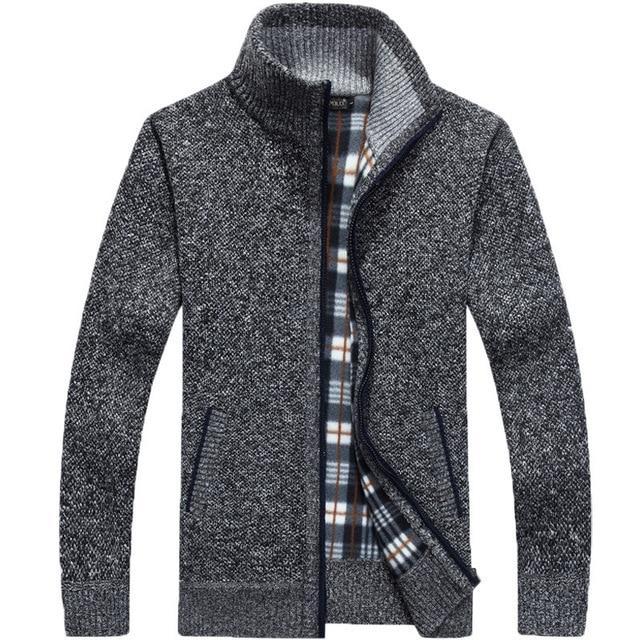 SnugCraft | Herren Strickjacke mit Fleecefutter