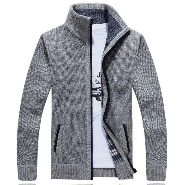 SnugCraft | Herren Strickjacke mit Fleecefutter