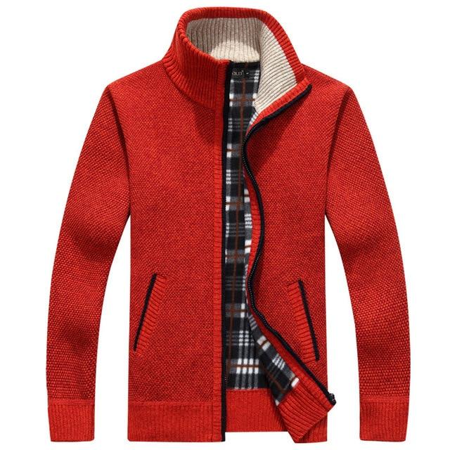 SnugCraft | Herren Strickjacke mit Fleecefutter