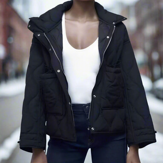 CottonEase | Hüftlange Baumwolljacke mit Taschen