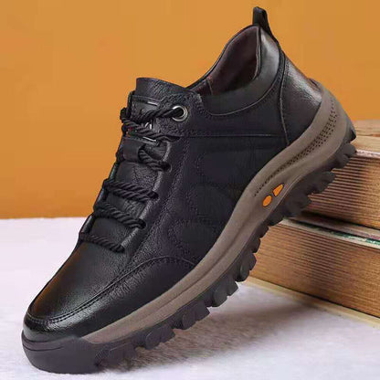 Hygrel | Isolierte Ledersneakers mit Schnürsenkeln für Herren