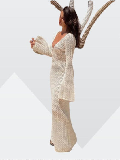 Elysian |  Transparentes Kleid mit V-Ausschnitt