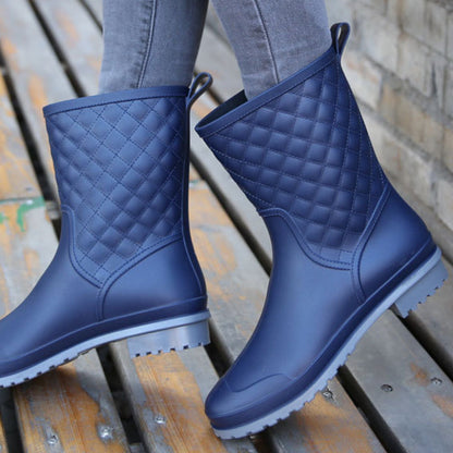 Rallye | Wasserdichte, karierte Gummistiefel für Damen