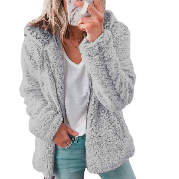 Plushora | Kuscheliger Teddy-Fleece-Mantel für Damen