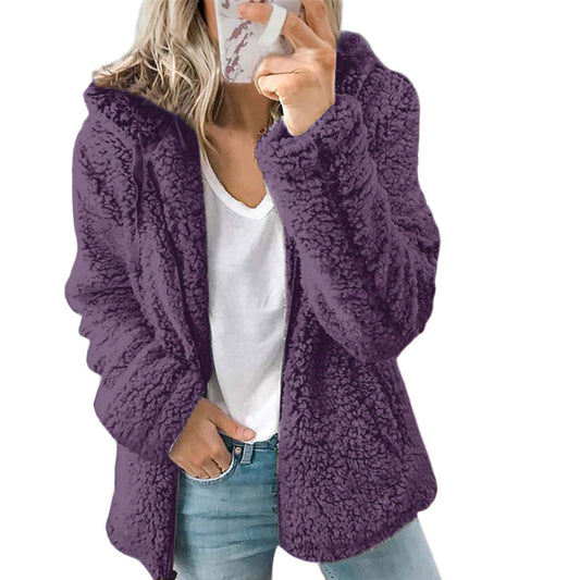 Veloria | Kuscheliger Teddy-Fleece-Mantel für Damen – Warm und Stilvoll