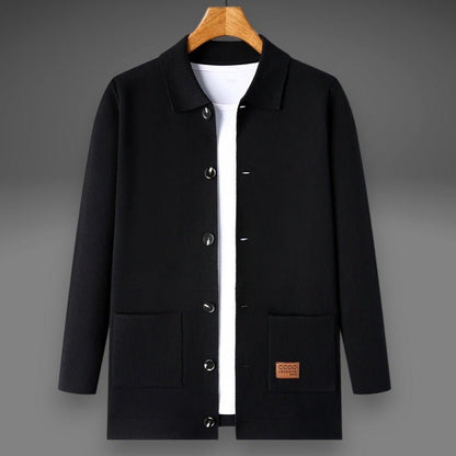 Solace | Zeitlose braune Strickjacke für Männer