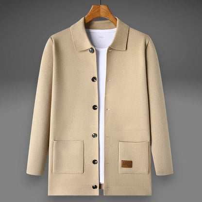 Solace | Zeitlose braune Strickjacke für Männer