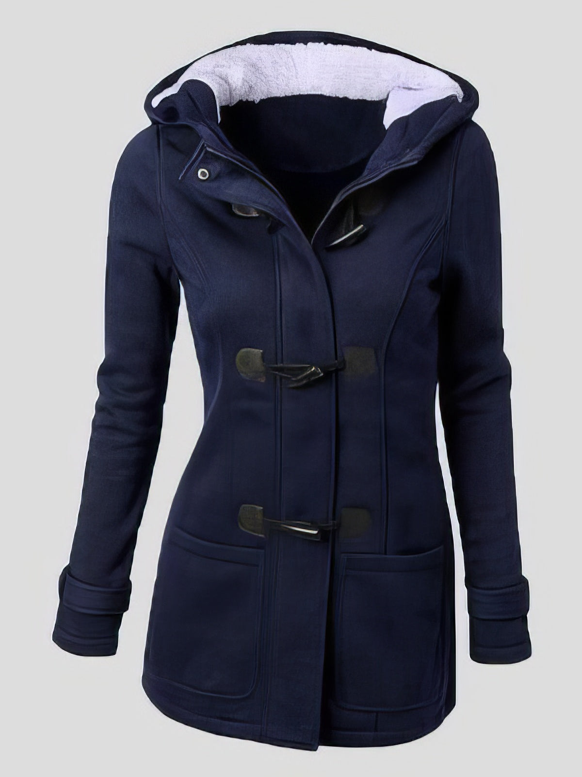 Joggenix | Damen-Fleecejacke mit Kapuze, Slim Fit und Toggle-Verschluss