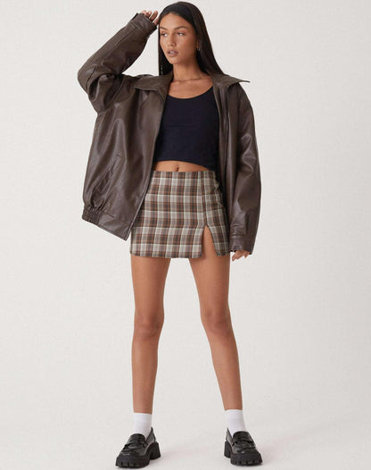 Cottura | Oversized Lederjacke für Damen – Stilvolles, Lockeres Design