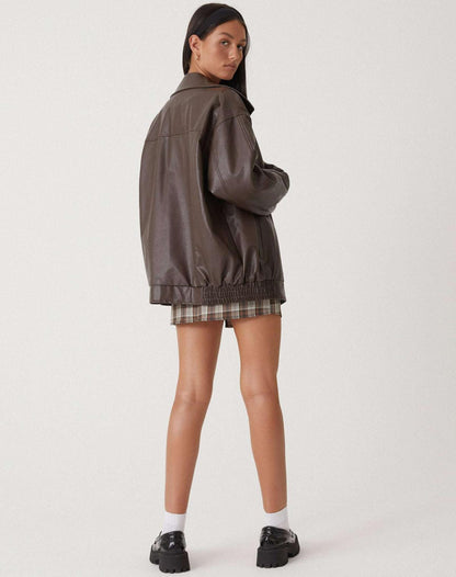 Cottura | Oversized Lederjacke für Damen – Stilvolles, Lockeres Design
